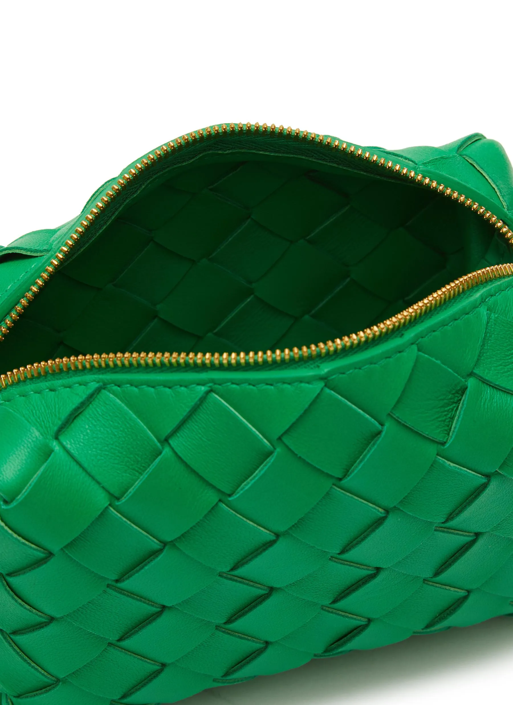 -----------BOTTEGA VENETA  ---- ------------GREEN ----‘CANDY LOOP’ INTRECCIATO NAPPA LEATHER CROSSBODY BAG --