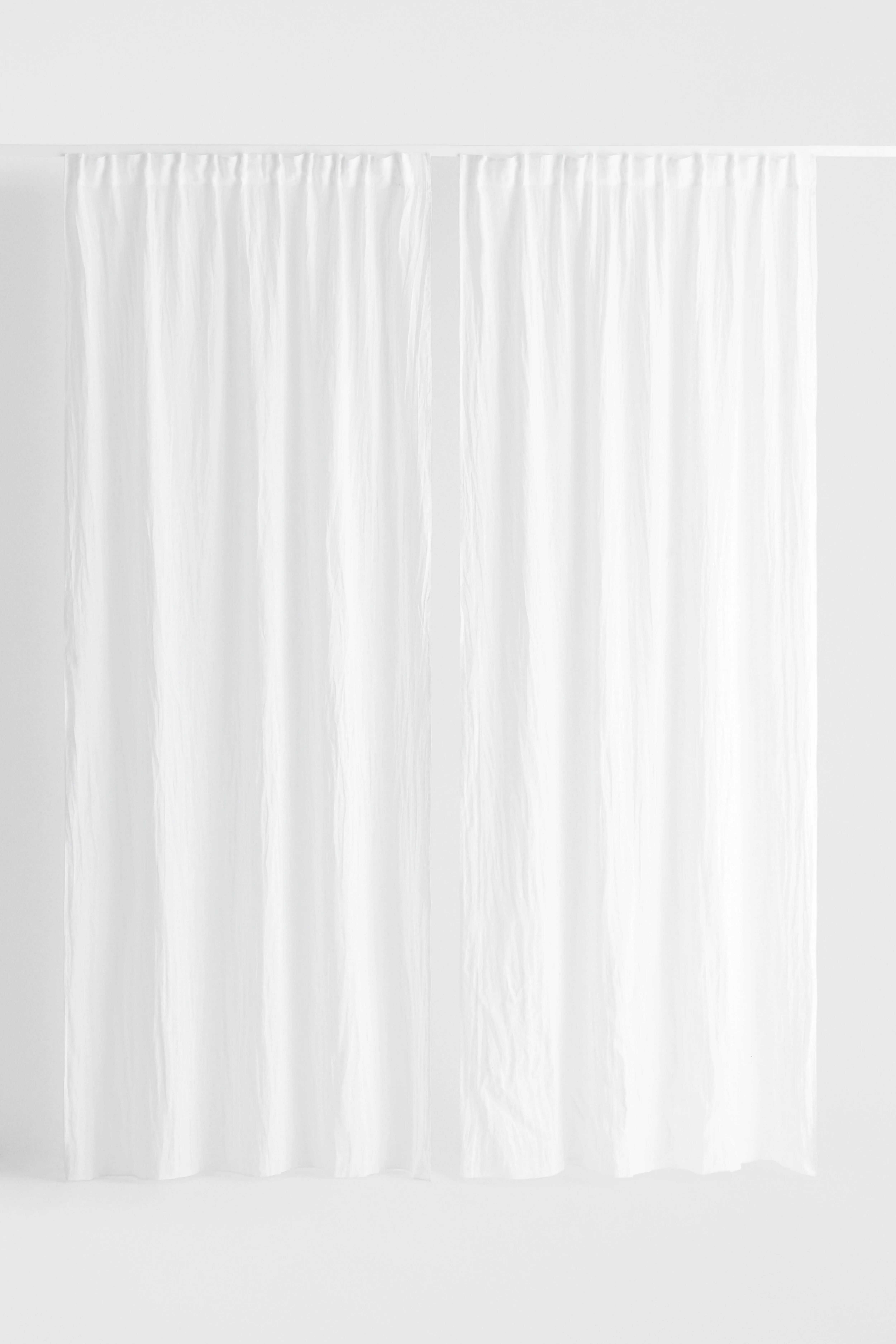 2-pack multiway linen curtains - White - Home All | H&M GB