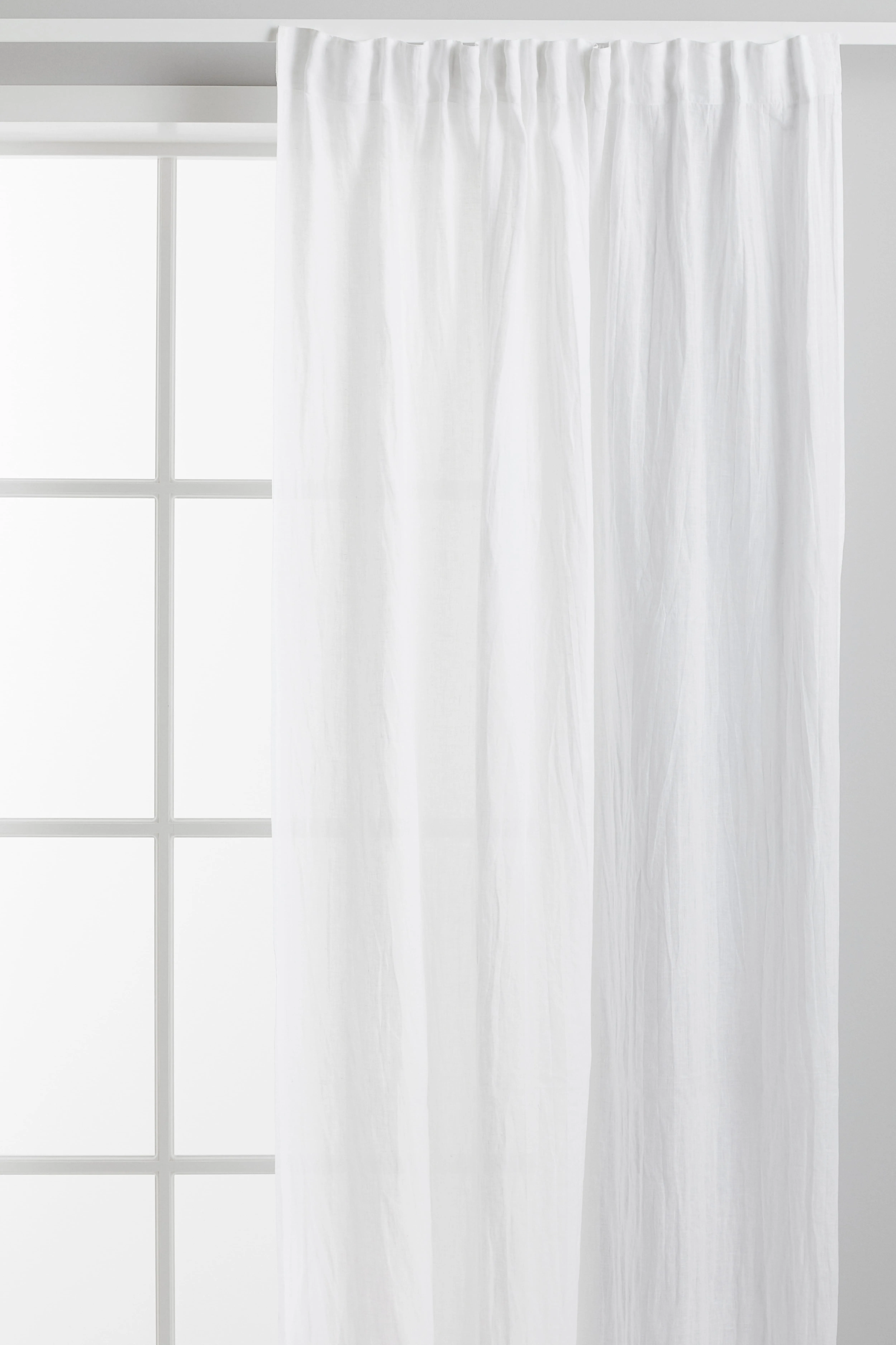 2-pack multiway linen curtains - White - Home All | H&M GB