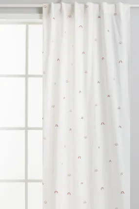 2-pack patterned cotton curtains - White/Rainbows - Home All | H&M GB