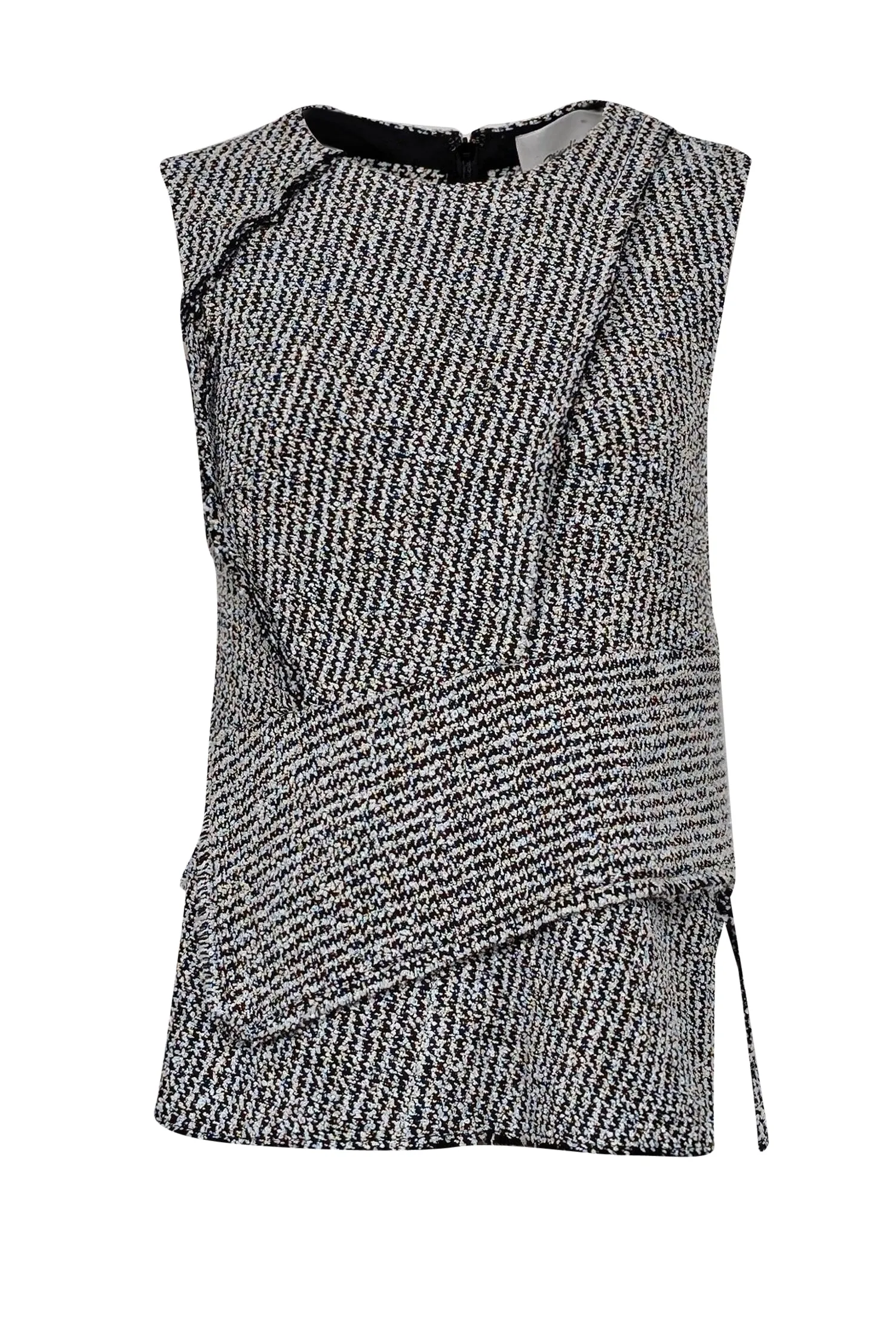 3.1 Phillip Lim - Black & White Tweed Sleeveless Top Sz 2