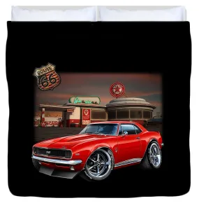 67 Camaro Muscle Car - Duvet Cover