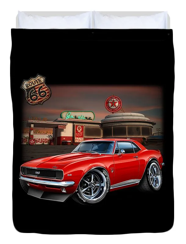 67 Camaro Muscle Car - Duvet Cover