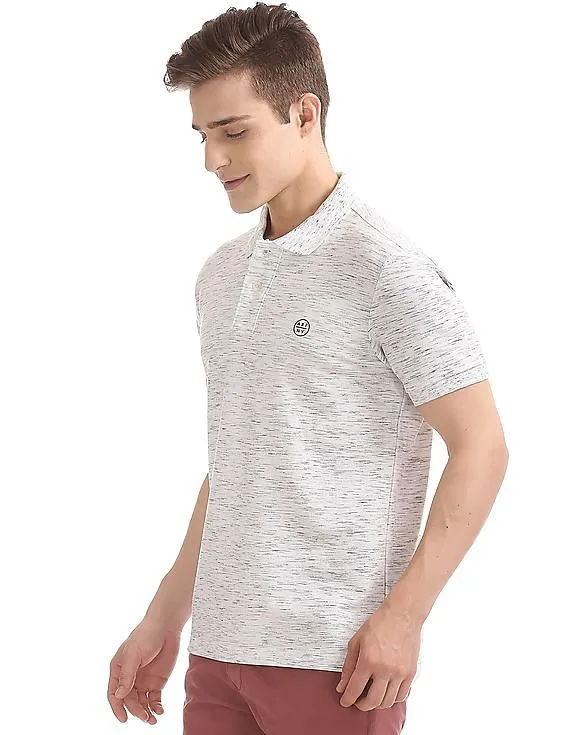 Aeropostale Heathered Pique Polo Shirt