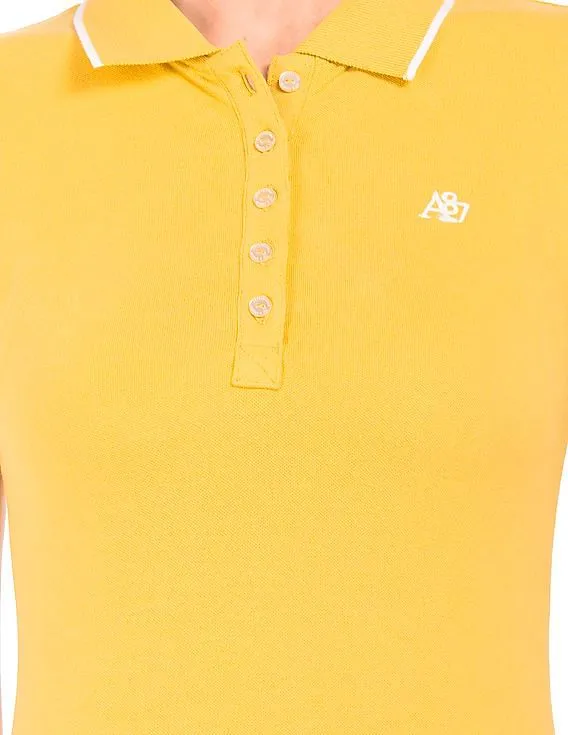 Aeropostale Solid Pique Polo Shirt