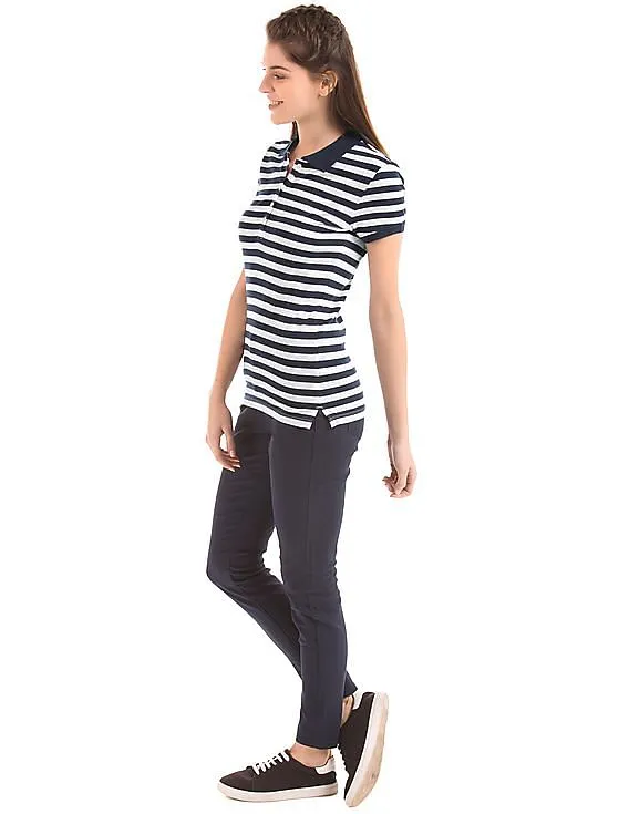 Aeropostale Striped Polo Shirt