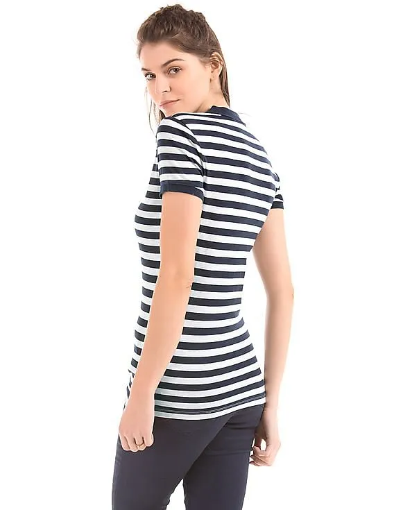 Aeropostale Striped Polo Shirt