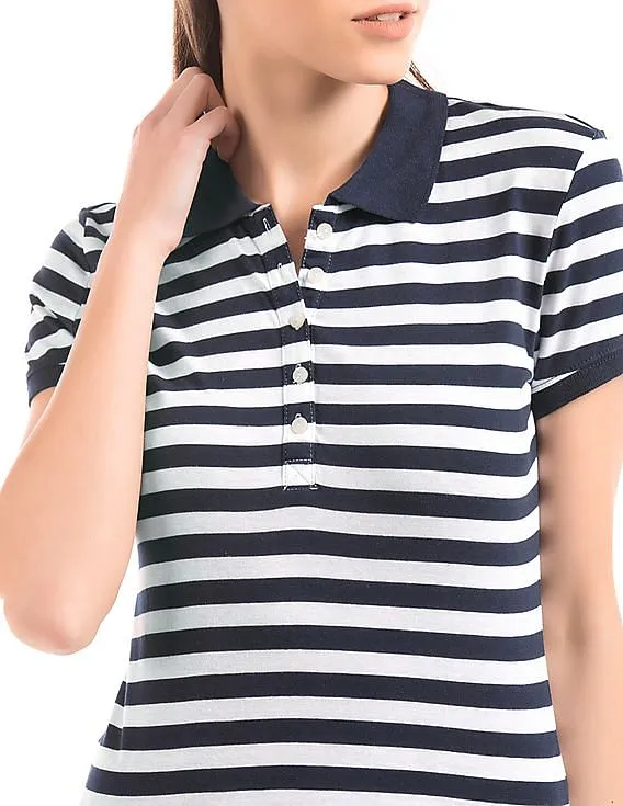 Aeropostale Striped Polo Shirt