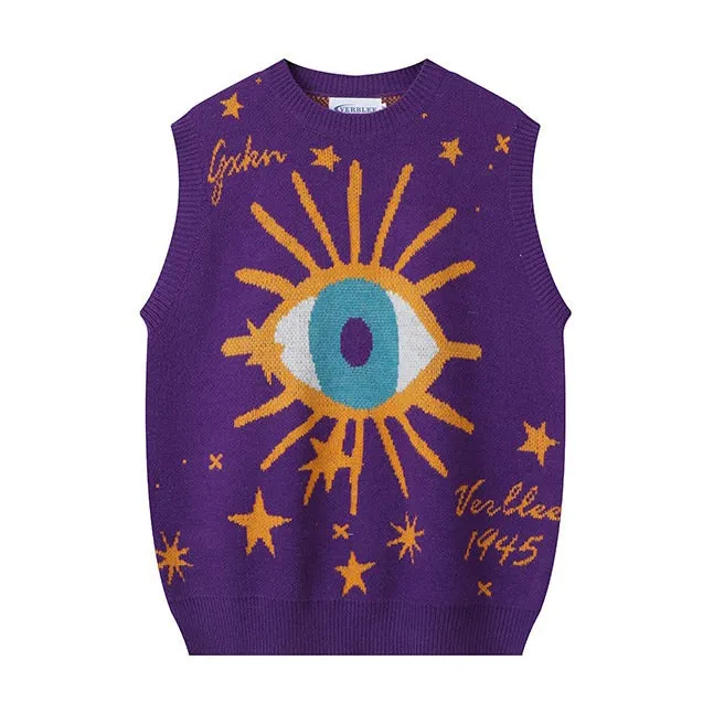 All-Seeing Eye & Stars Aesthetic Vest