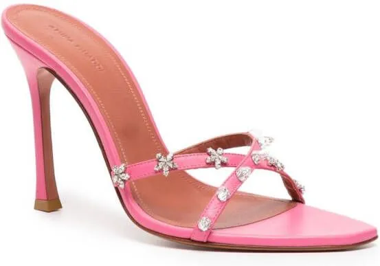 Amina Muaddi Felicia open-toe sandals Pink