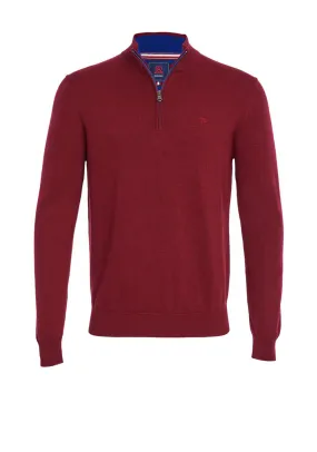 Andre Tory Quarter Zip Sweater, Wine