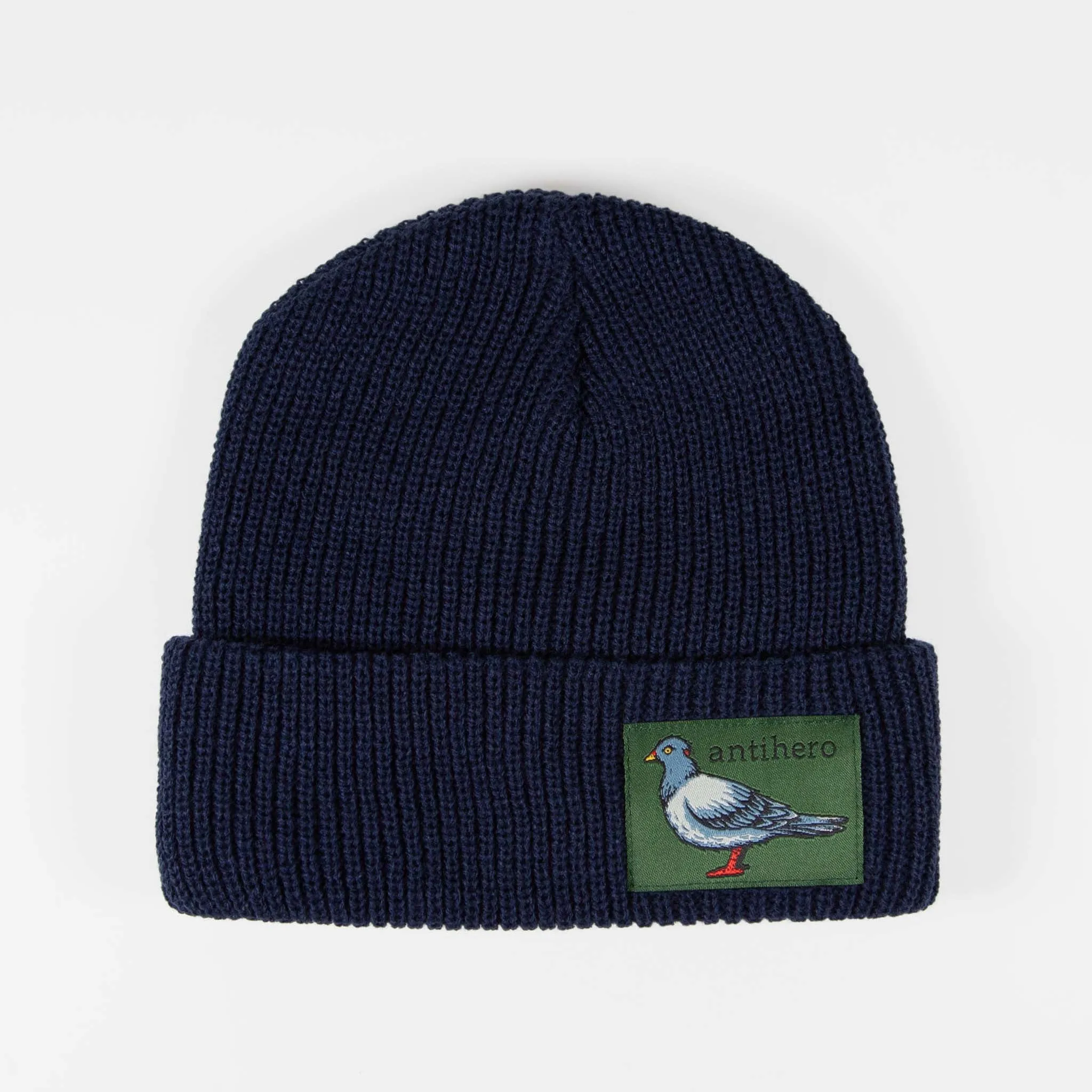 Anti Hero Skateboards - Lil Pigeon Label Beanie - Navy / Dark Green