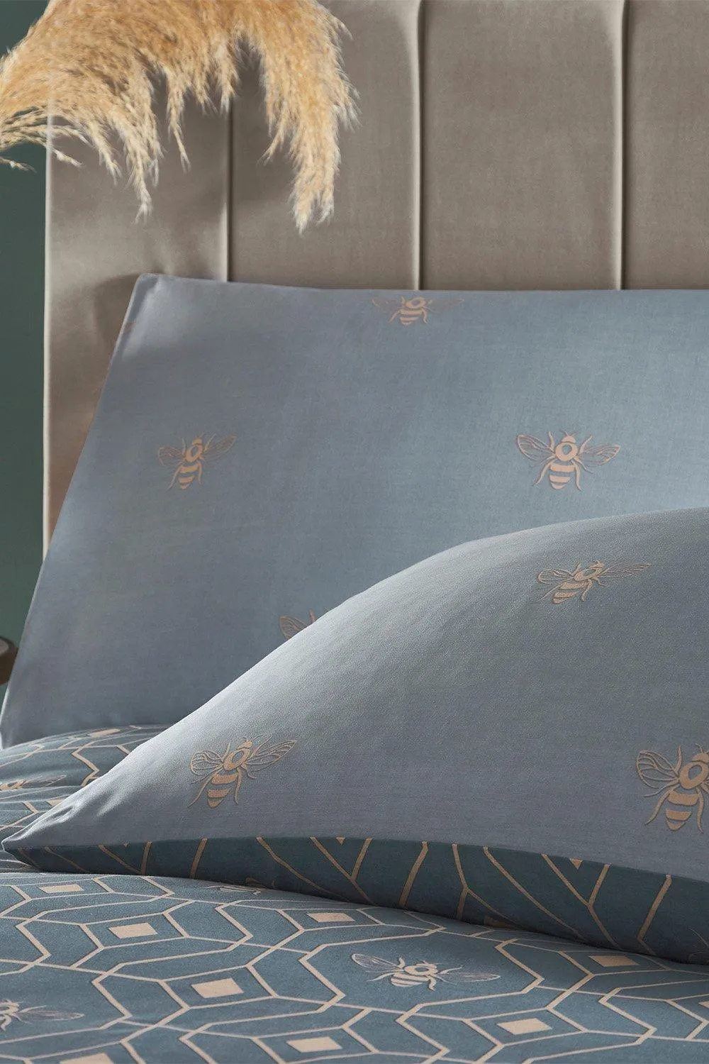 Bedding | Bee Deco Geometric Reversible Duvet Cover Set | Furn