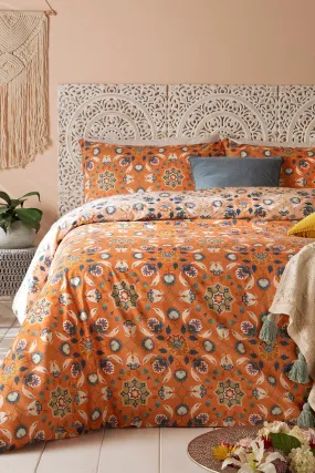 Bedding | Folk Flora Floral Reversible Duvet Cover Set | Furn