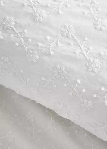 Bianca French Knot Jacquard 100% Cotton 200 Thread Count Duvet Cover Set | Kaleidoscope