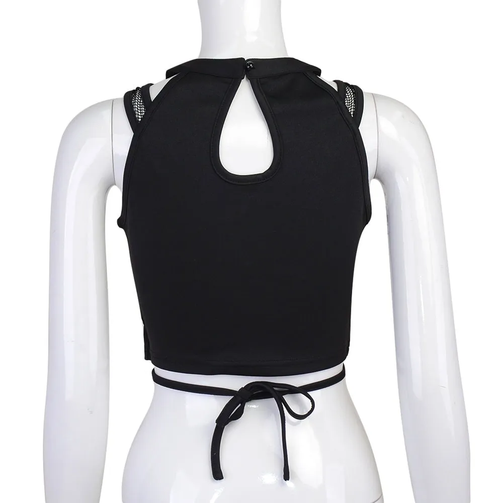 Black Techwear Tank Top