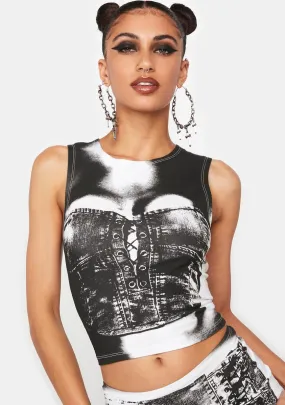 Bodice Print Tank Top-