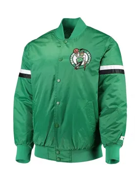 Boston Celtics Green Satin Varsity Jacket