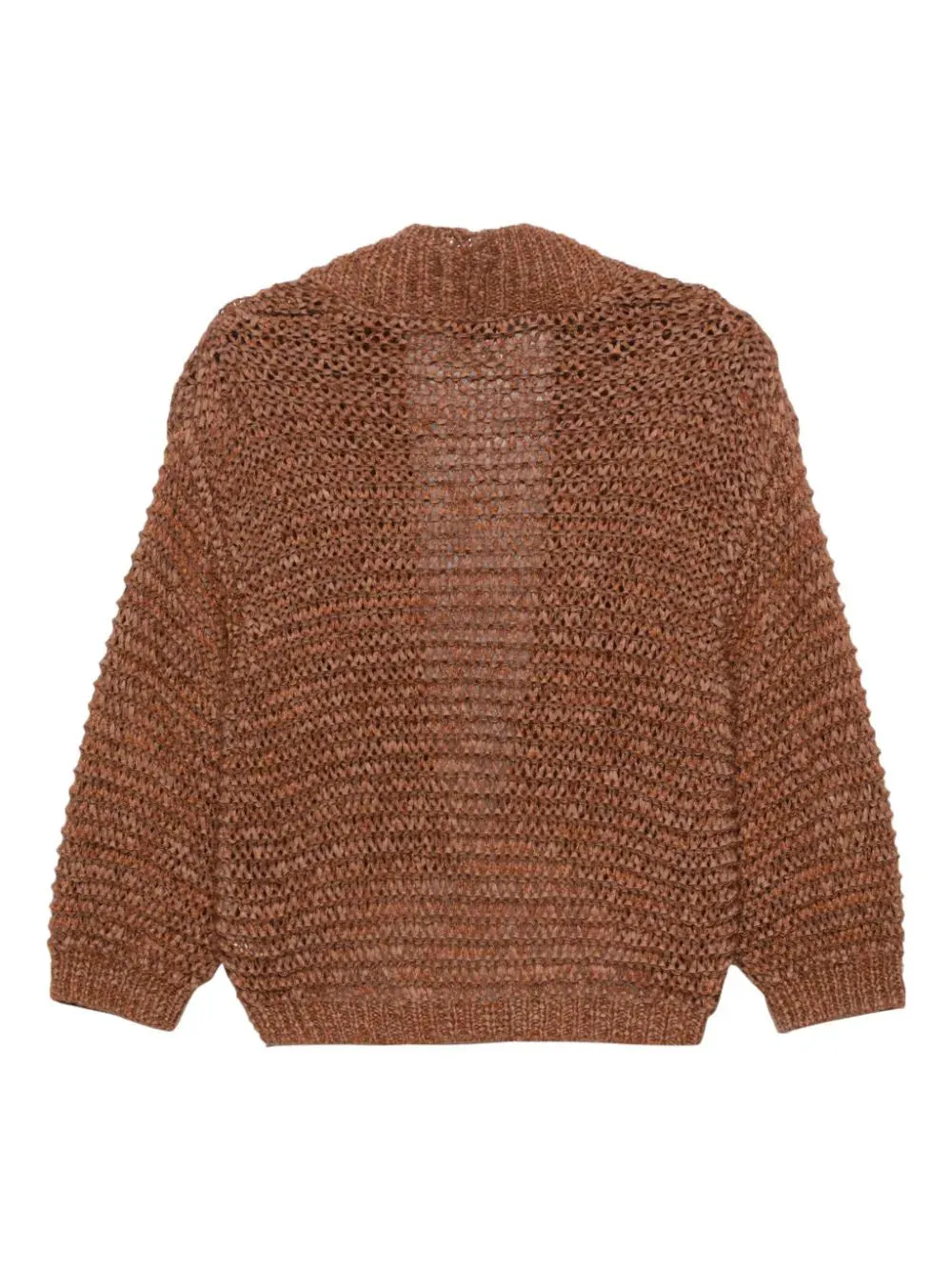 Boucl' chamois tape cardigan, caramel