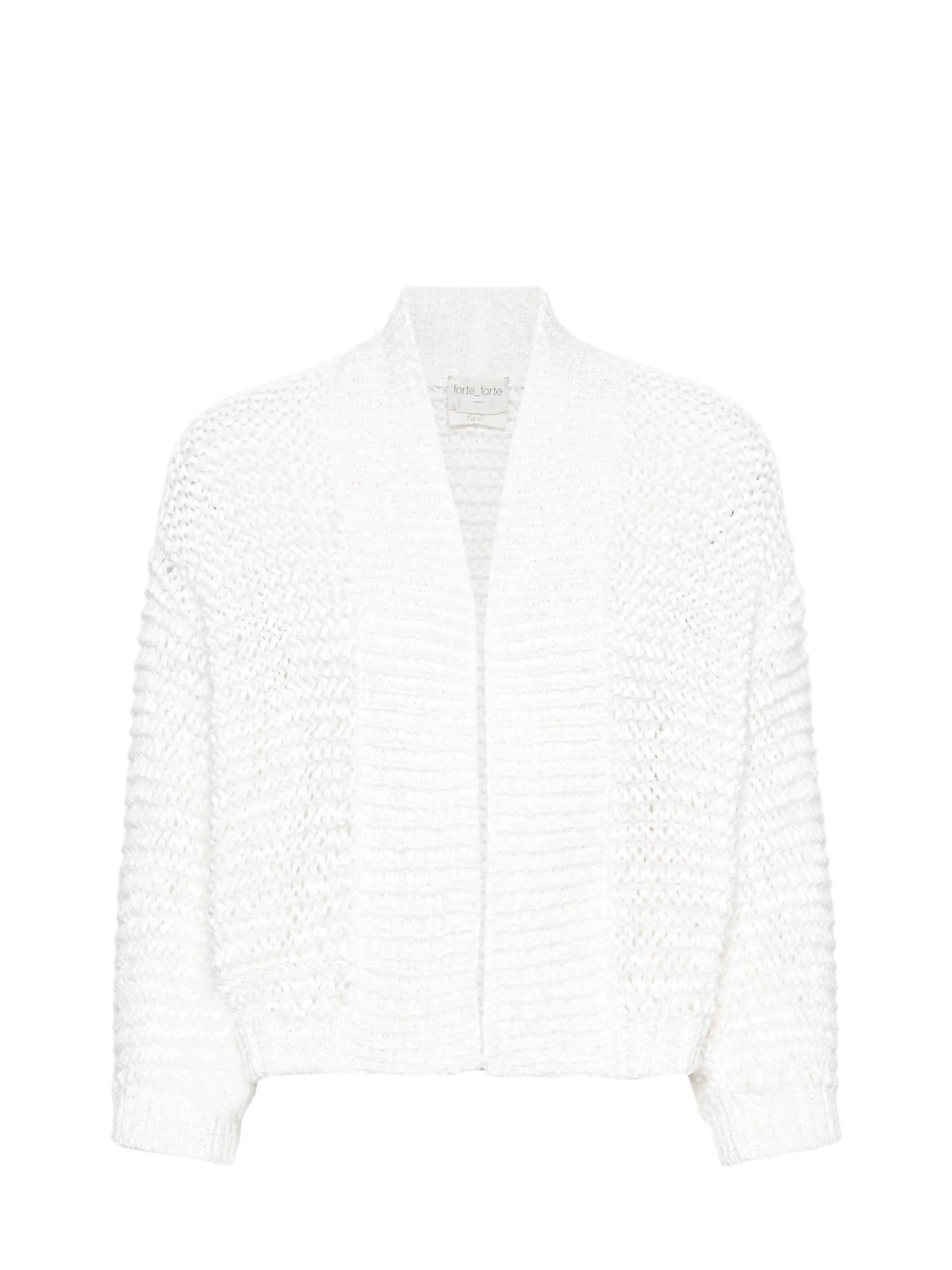 Boucl' chamois tape cardigan, white