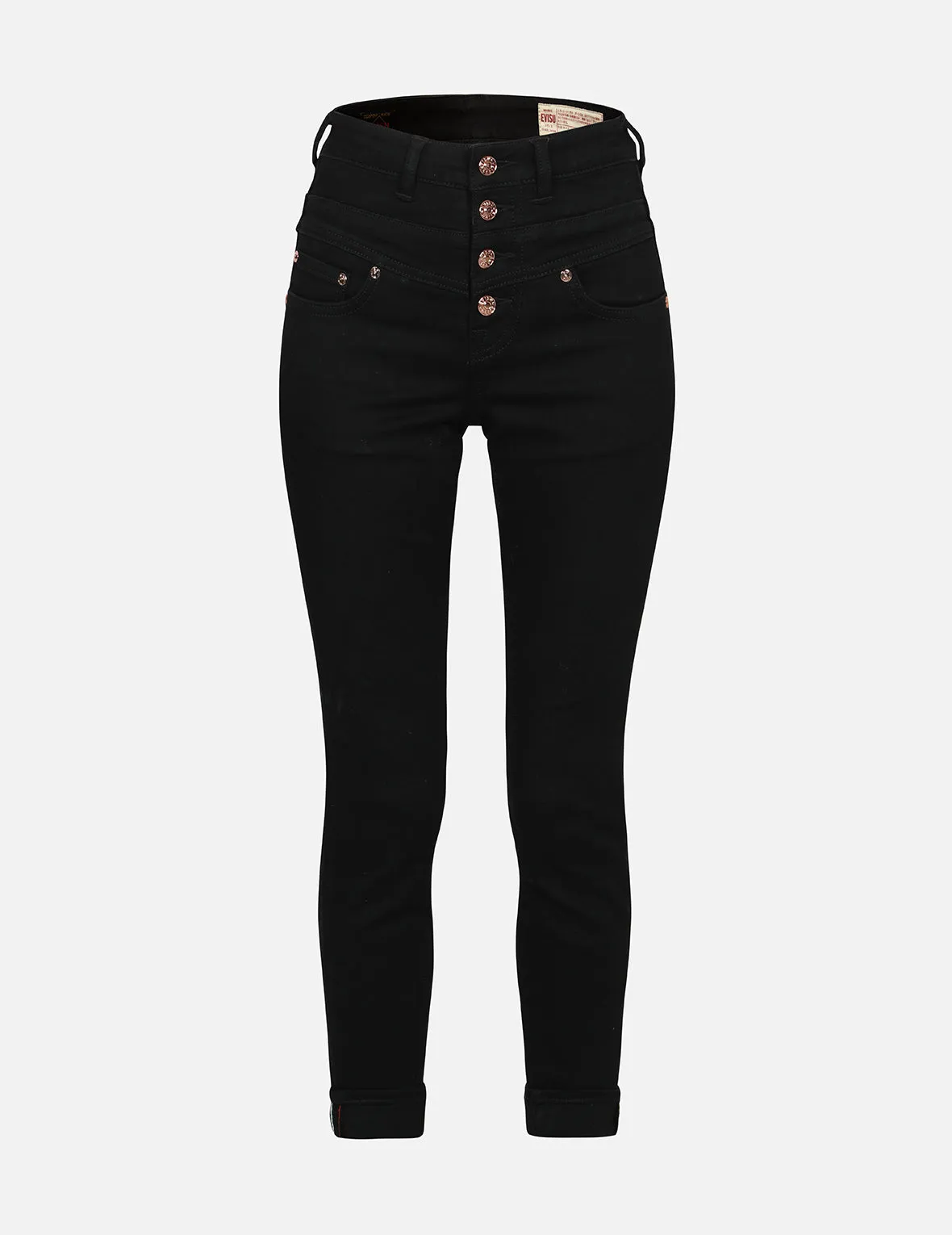 Brocade Kamon and Floral Flow Skinny Fit Jeans