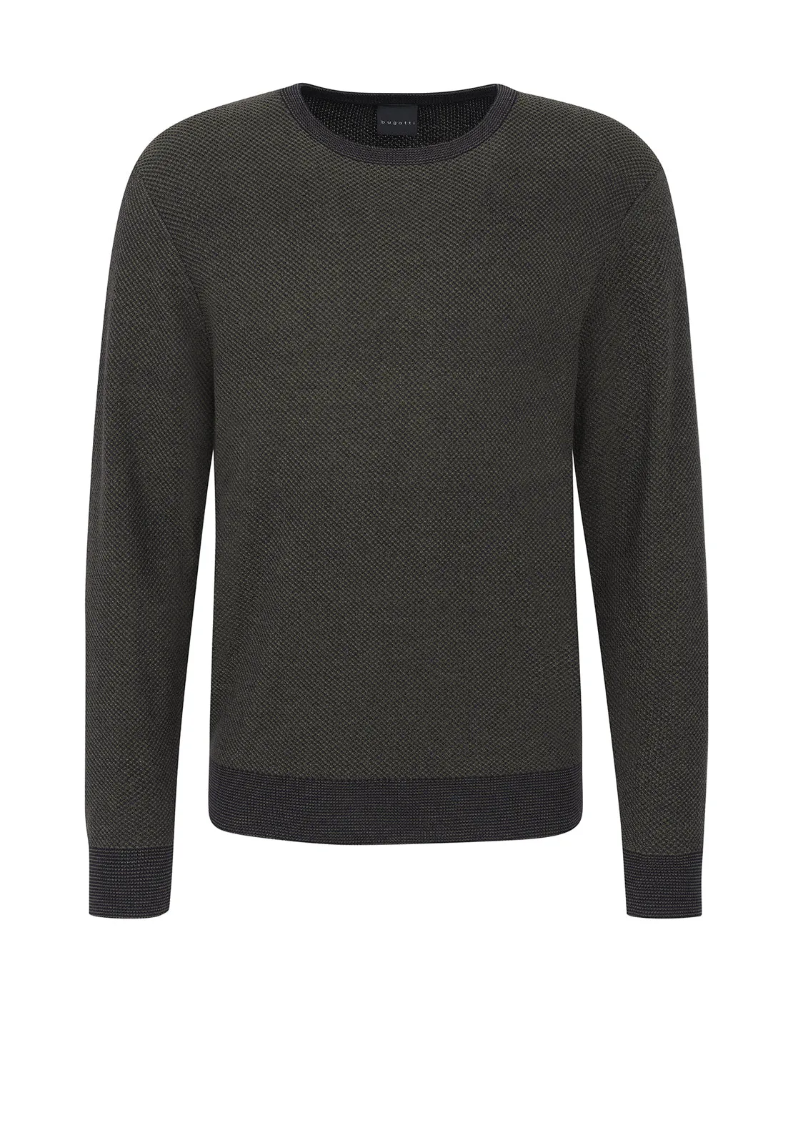 Bugatti Birdeye Knit Sweater, Khaki Green