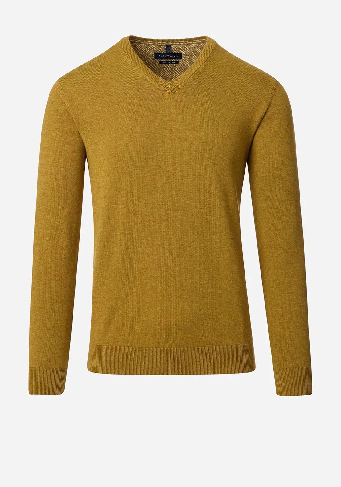 Casa Moda V Neck Sweater, Mustard Yellow