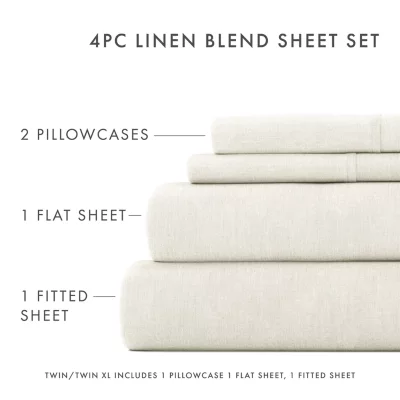 Casual Comfort Linen Rayon From Bamboo Deep Pocket Sheet Set