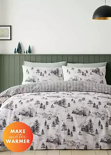 Catherine Lansfield Alpine Village Brushed Cotton Duvet Cover Set | Kaleidoscope