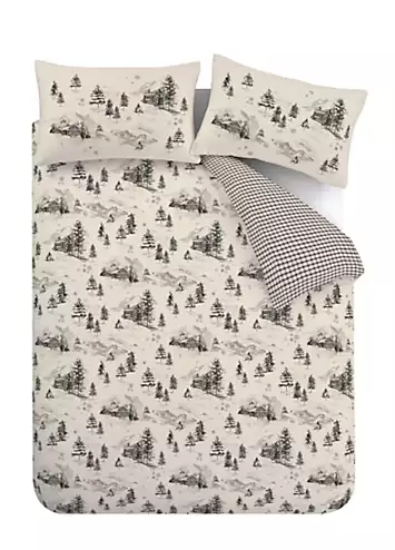 Catherine Lansfield Alpine Village Brushed Cotton Duvet Cover Set | Kaleidoscope