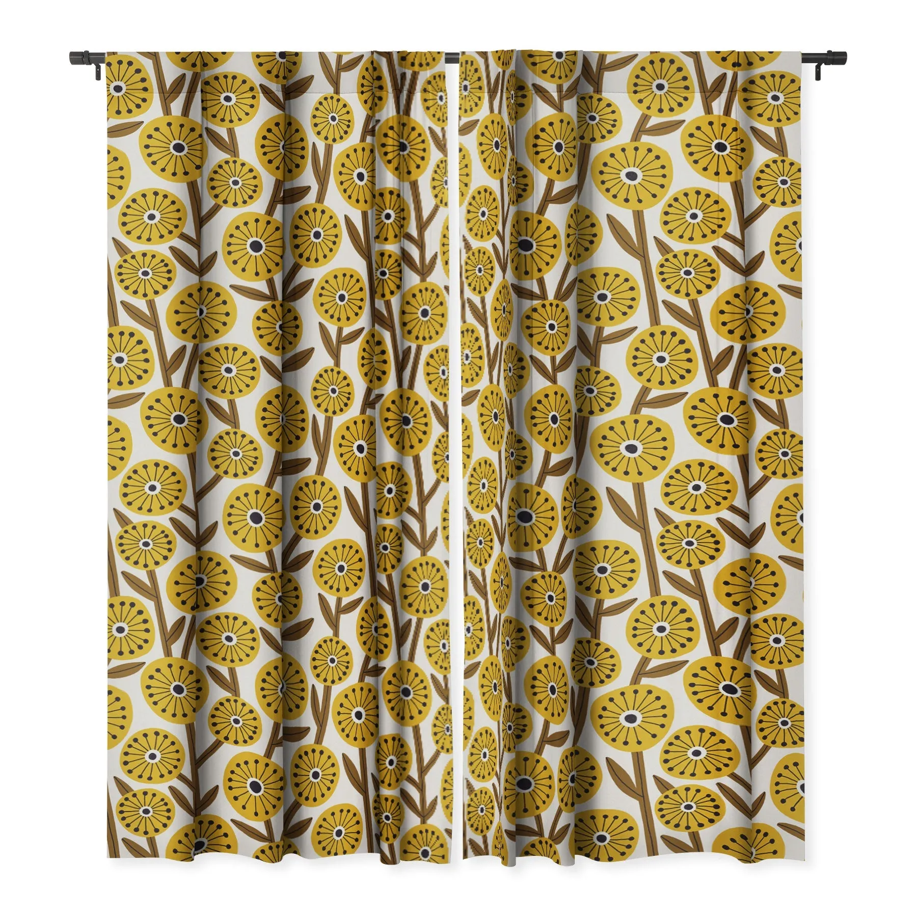 Century Garden Blackout Window Curtains (DS) DD