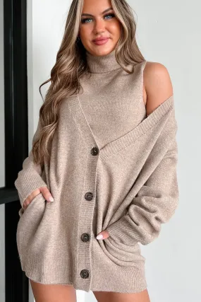 Clocked Out Oversized Cardigan (Mocha)