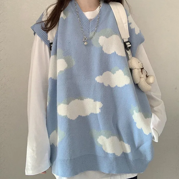 Cloudy Skies Knit Vest