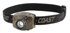 COAST 515 LUMEN RECHARGEABLE HEADLAMP KHAKI