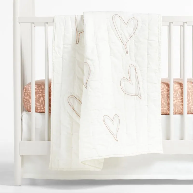 Crate&Barrel Batik Clay Organic Cotton Baby Crib Fitted Sheet by Leanne Ford