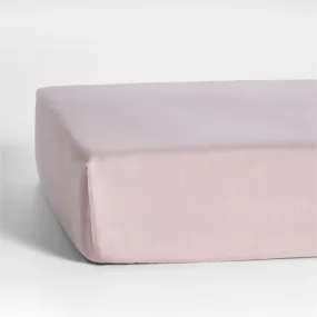 Crate&Barrel Supersoft Lilac Rose Organic Cotton Gauze Baby Crib Fitted Sheet