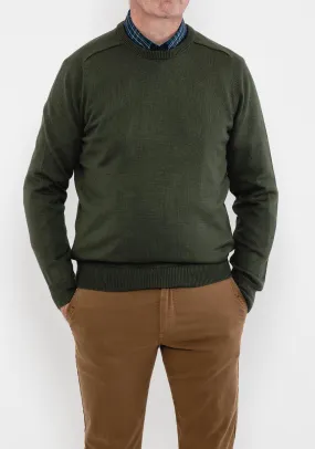 Daniel Grahame O Neck Sweater, Olive Green