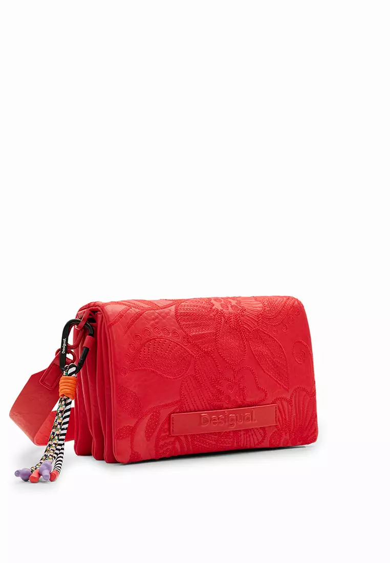 Desigual Desigual Woman M embroidered floral crossbody bag.