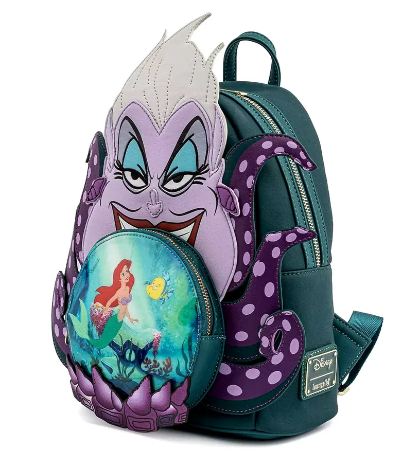 Disney Villains Ursula Crystal Ball Little Mermaid Ariel Backpack