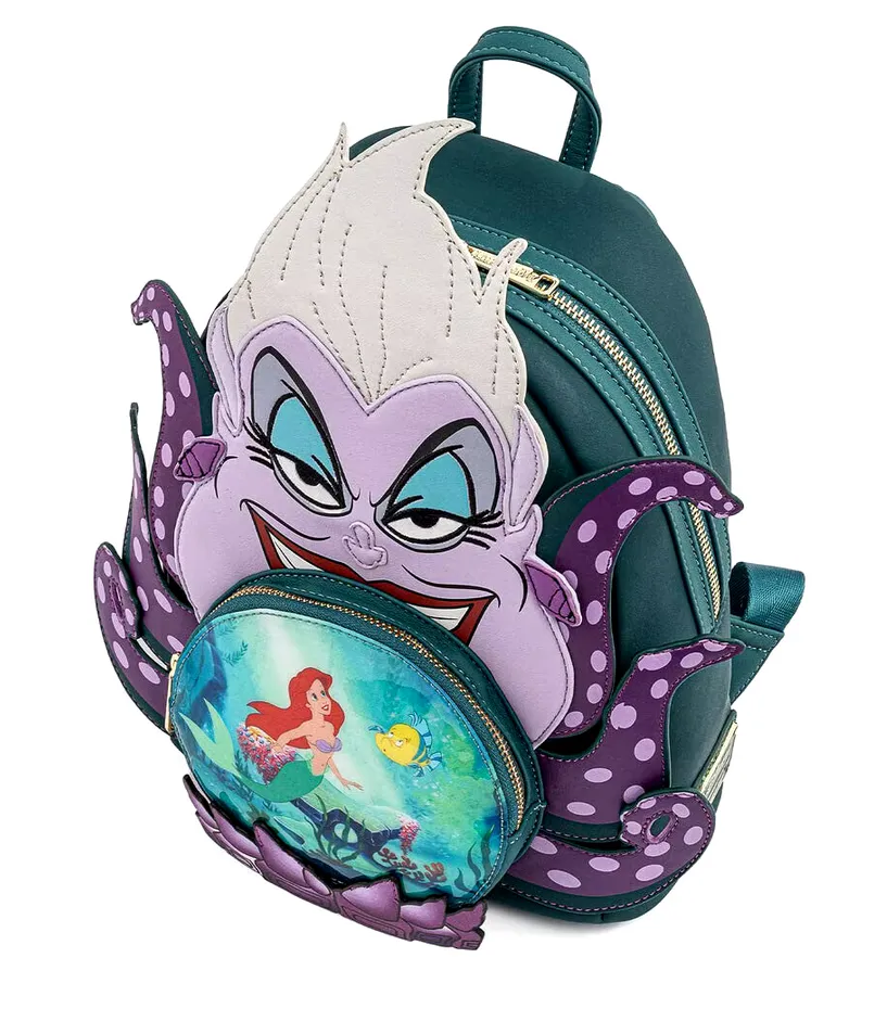 Disney Villains Ursula Crystal Ball Little Mermaid Ariel Backpack