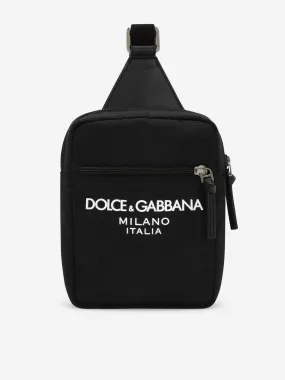 Dolce & Gabbana Kids Logo Crossbody Bag in Black