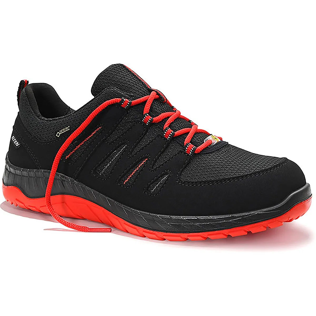 ELTEN Maddox GTX W Black/Red GORE-TEX Wide-Fit ESD S3 Safety Trainers 13 (48)