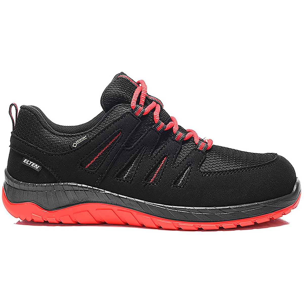 ELTEN Maddox GTX W Black/Red GORE-TEX Wide-Fit ESD S3 Safety Trainers 13 (48)