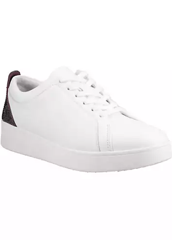 FitFlop White Rally Crystal-Backtab Trainers