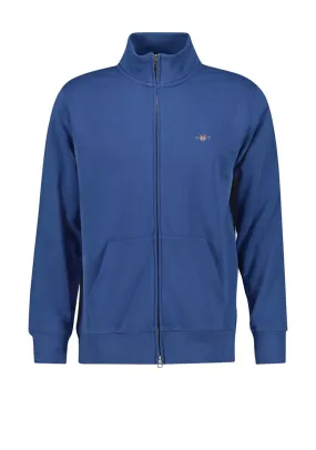 Gant Shield Full Zip Sweater, Vintage Blue