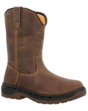 Georgia Boot Men's Waterproof Pull On Work Boot - Round Toe