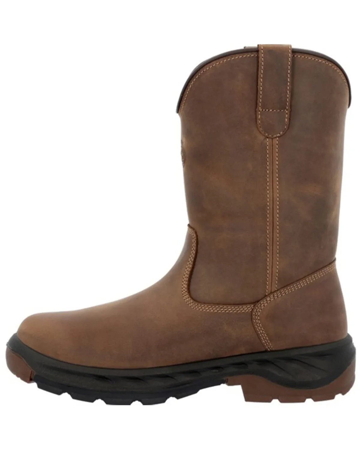 Georgia Boot Men's Waterproof Pull On Work Boot - Round Toe