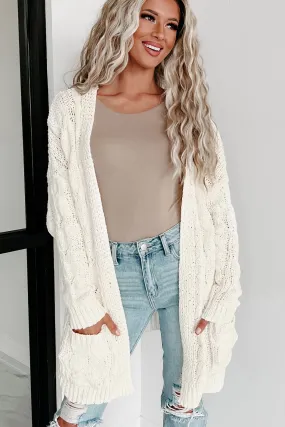 Give It A Rest Open Front Cardigan (Ivory)