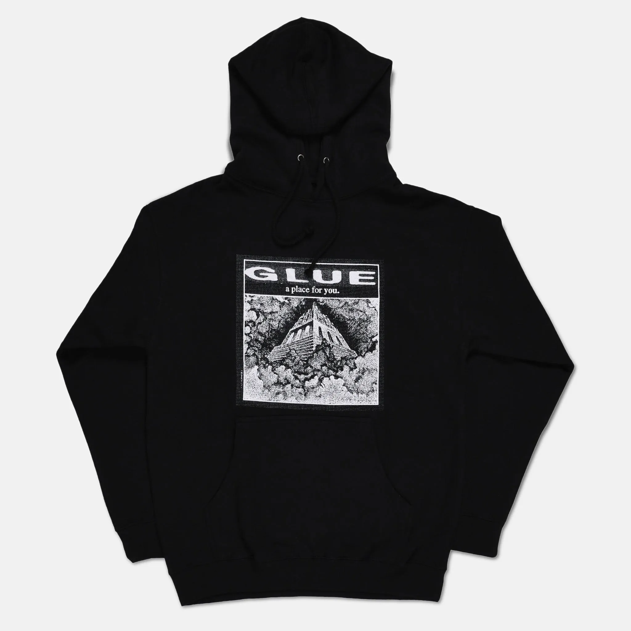 Glue Skateboards - A Place For You Pullover Hooded Sweatshirt - Black