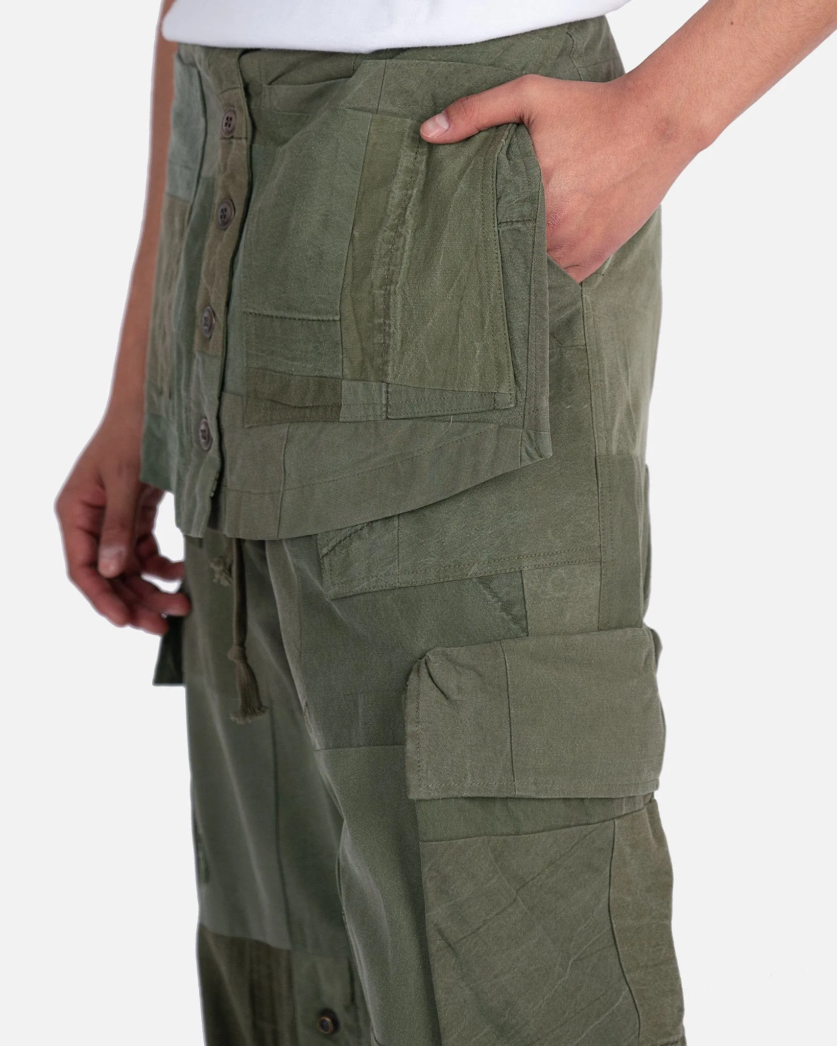 Greg Lauren Army Tent Scrapwork Apron in Vintage Army